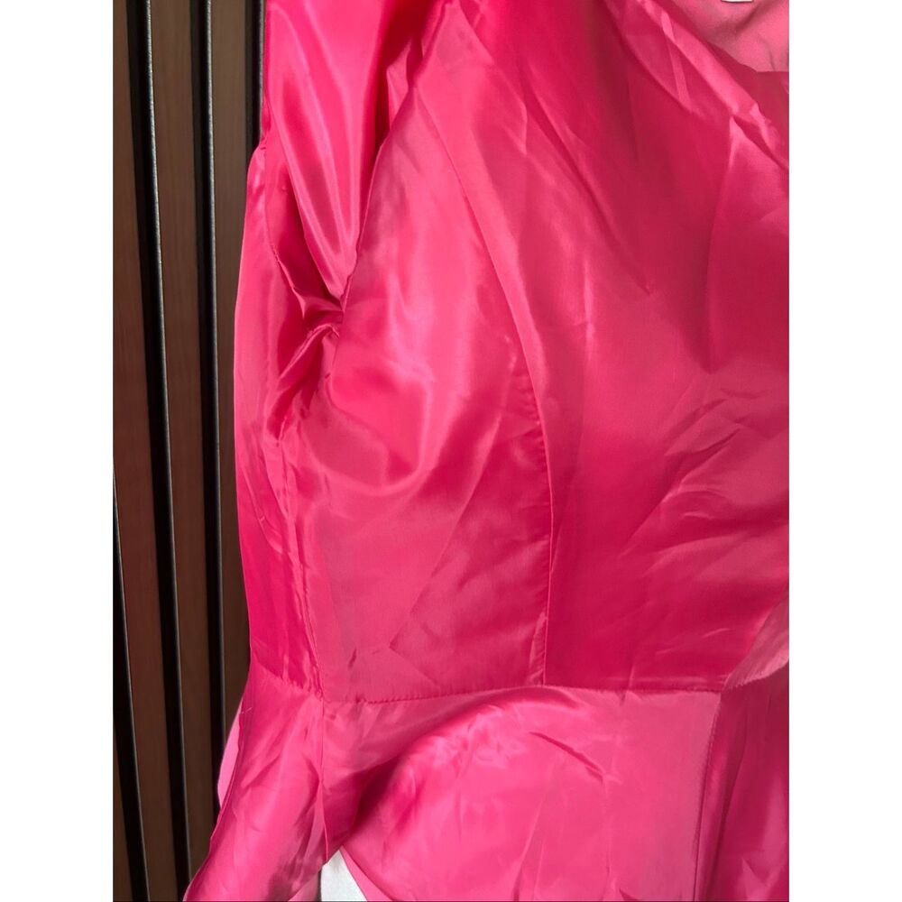Tahari pink blazer jacket flairs out size 4 classy stylish work attire form fitt - Picture 5 of 8